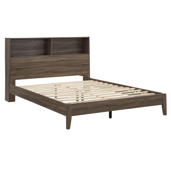 Wade Logan® Malle Queen Bookcase Platform Bed with USBs & Reviews Wayfair Canada